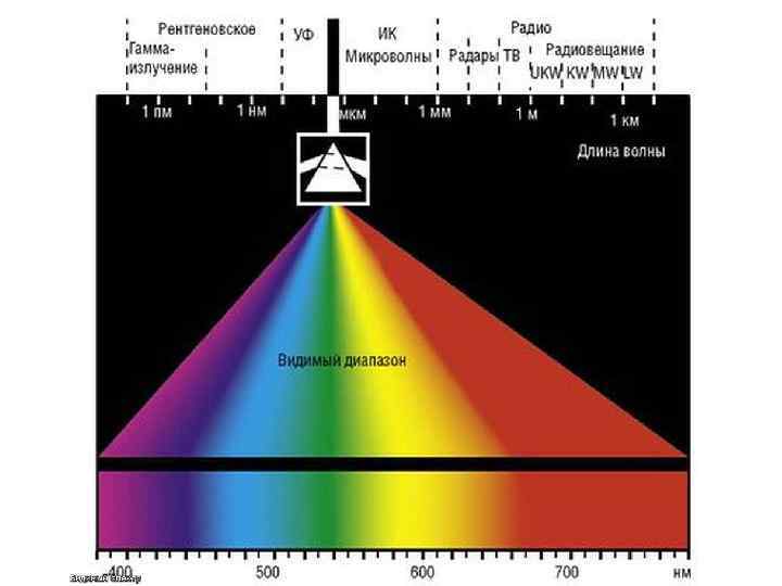 Шкала электромагнитных волн картинка