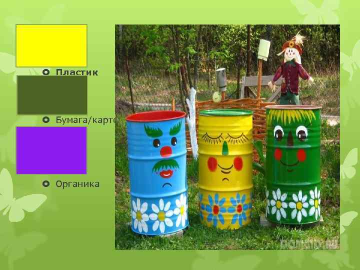  Пластик Бумага/картон Органика 