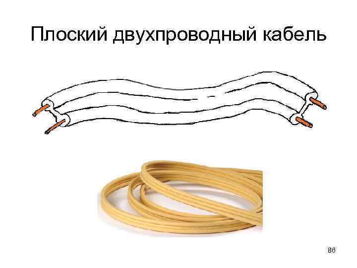 Плоский двухпроводный кабель 86 