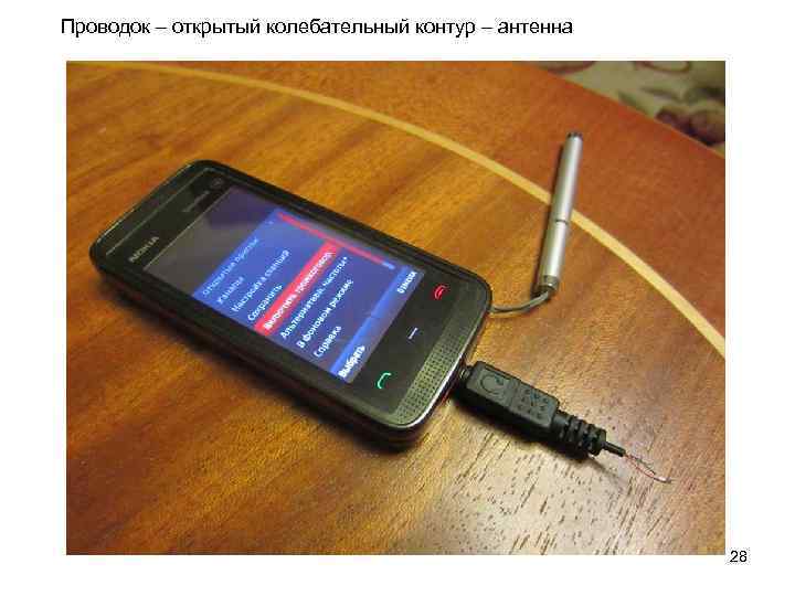 Проводок – открытый колебательный контур – антенна 28 