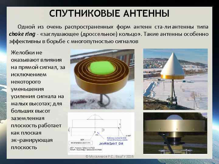 СПУТНИКОВЫЕ АНТЕННЫ Одной из очень распространенных форм антенн ста ли антенны типа choke ring