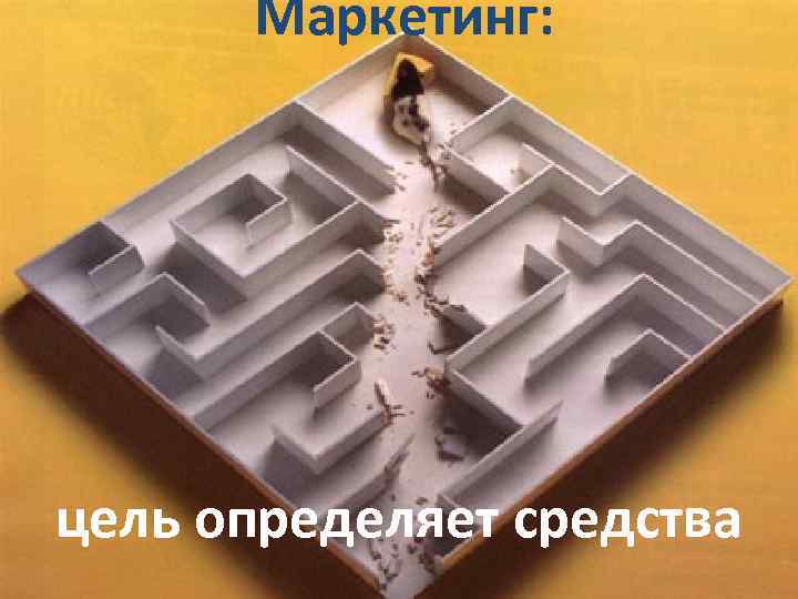 Маркетинг: цель определяет средства 