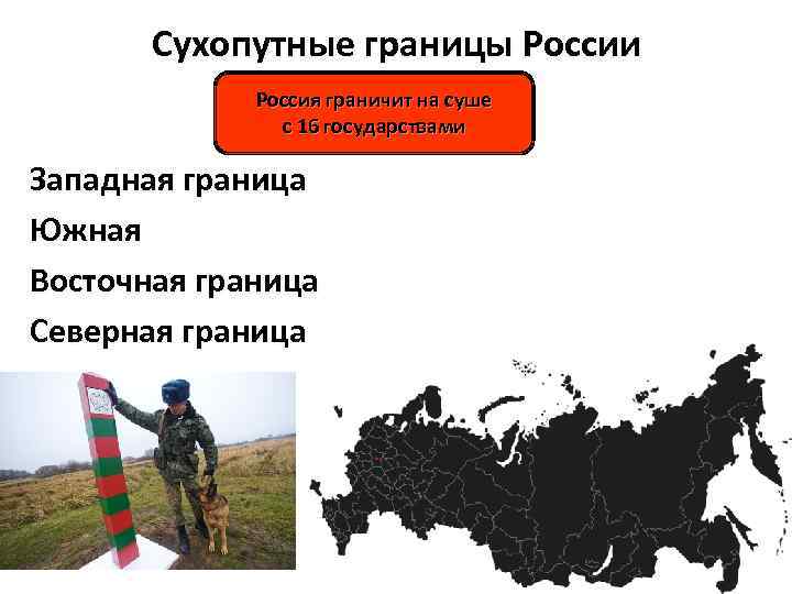 Границы россии сухопутные границы россии на западе и юге 6 класс 8 вид презентация