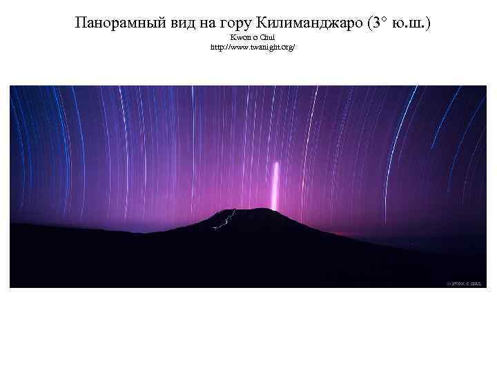 Панорамный вид на гору Килиманджаро (3° ю. ш. ) Kwon o Chul http: //www.