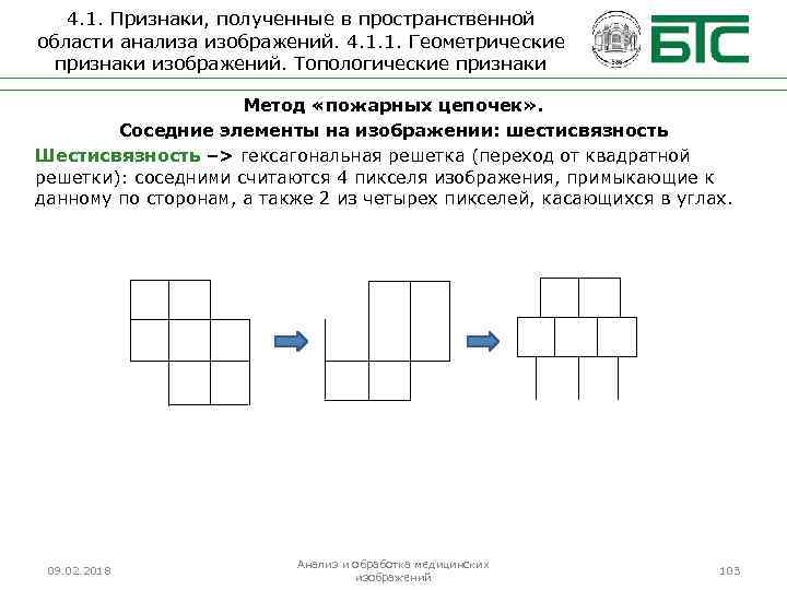 4. 1. Признаки, полученные в пространственной области анализа изображений. 4. 1. 1. Геометрические признаки