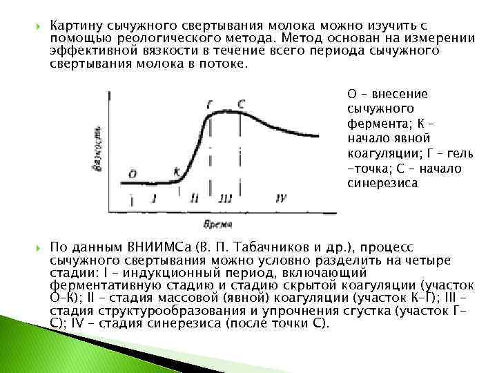  Картину сычужного свертывания молока можно изучить с помощью реологического метода. Метод основан на