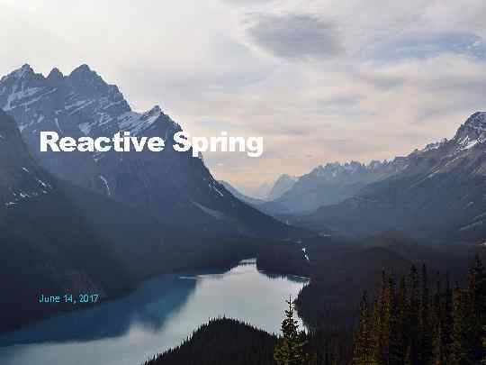 Reactive Spring June 14, 2017 PUBLIC 1 