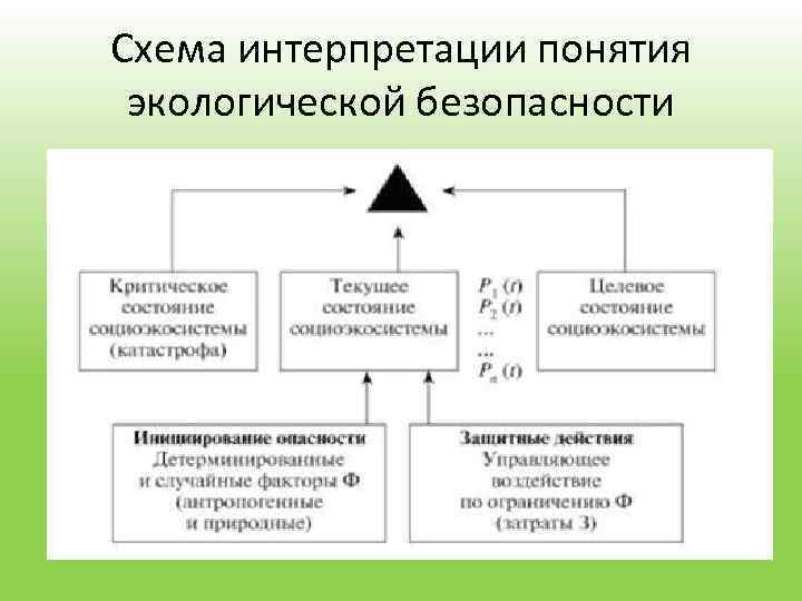 Схема интерпретации понятия экологической безопасности 