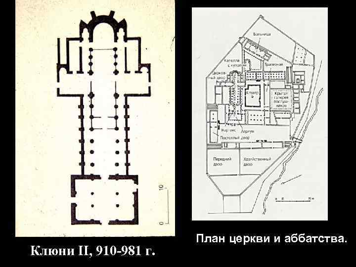 План монастырского комплекса в клюни