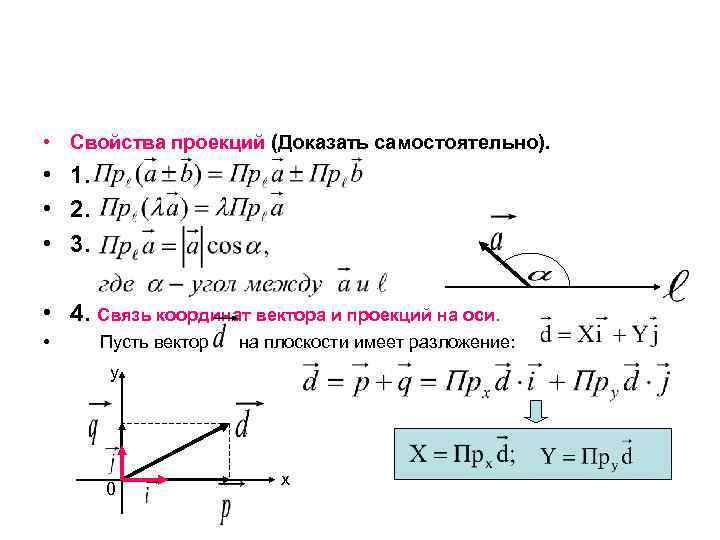 Вычислить проекцию вектора на вектор