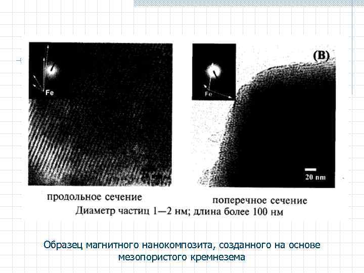 Образец магнитного нанокомпозита, созданного на основе мезопористого кремнезема 