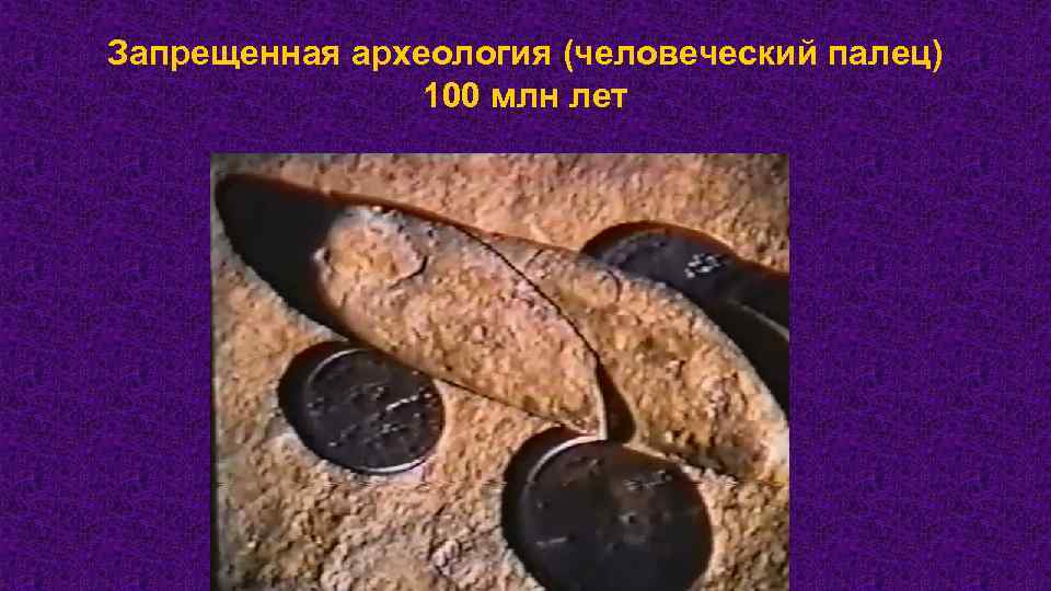 Запрещенная археология (человеческий палец) 100 млн лет 