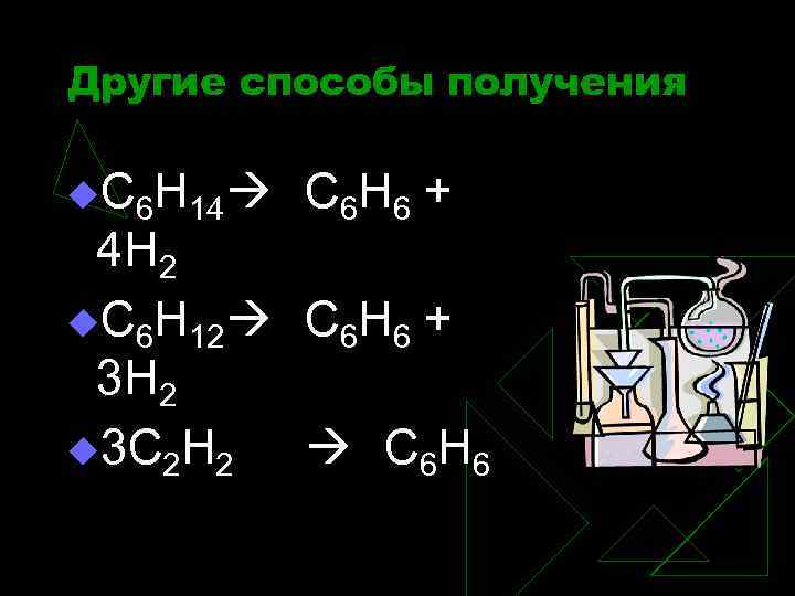 Другие способы получения u. С 6 Н 14 С 6 Н 6 + 4