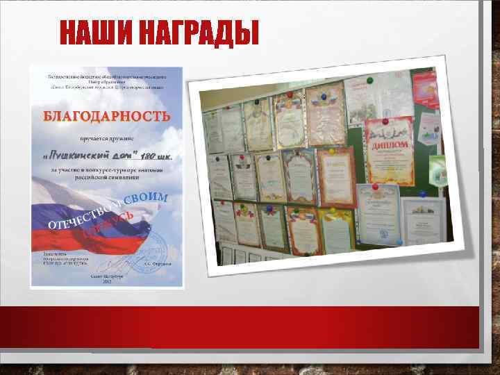 НАШИ НАГРАДЫ 