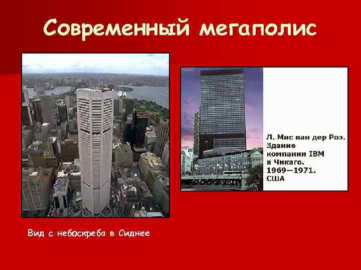 Современный мегаполис Вид с небоскреба в Сиднее 