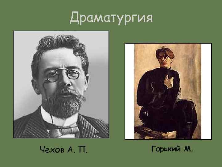 Драматургия Чехов А. П. Горький М. 