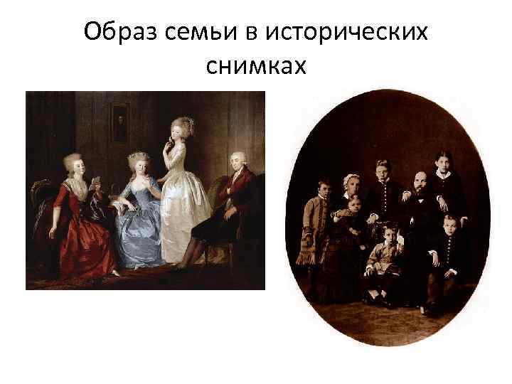 Образ семьи в исторических снимках 
