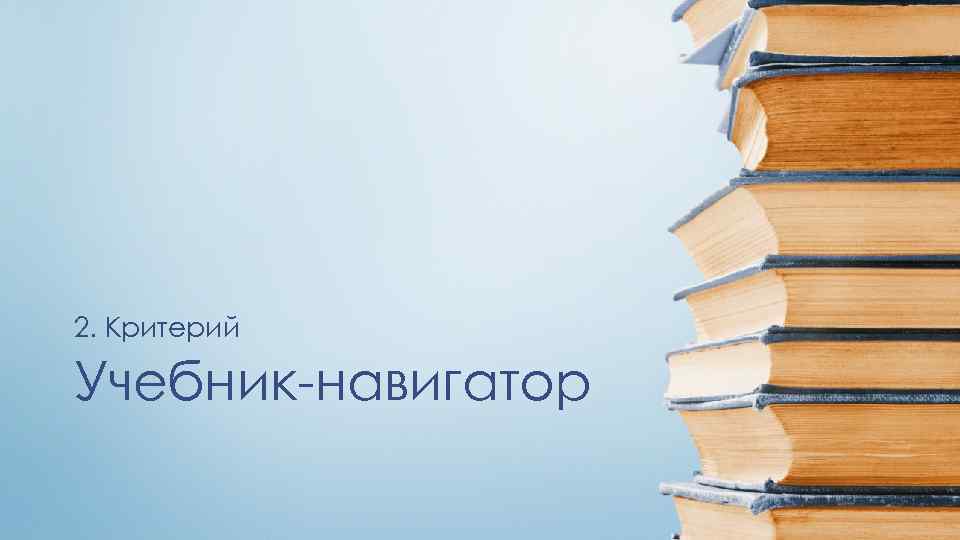 2. Критерий Учебник-навигатор 