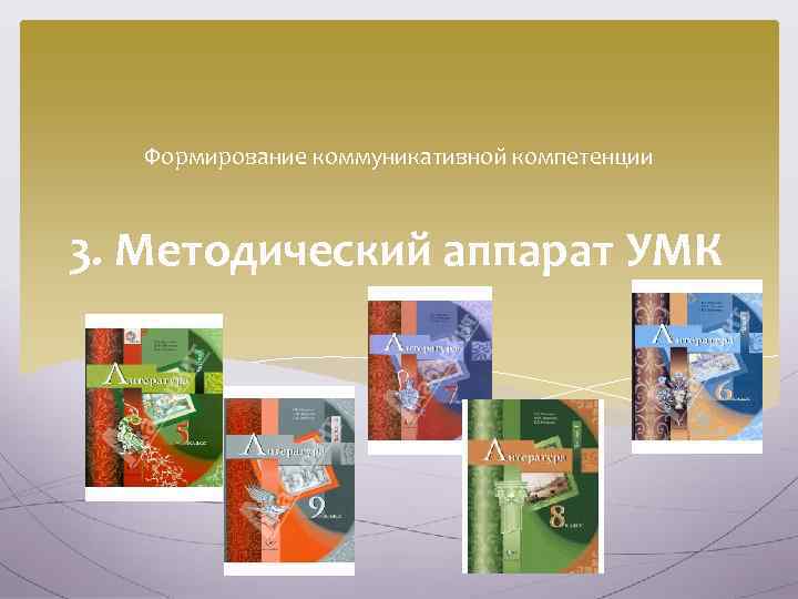 Формирование коммуникативной компетенции 3. Методический аппарат УМК 