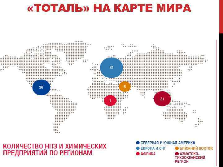  «ТОТАЛЬ» НА КАРТЕ МИРА 