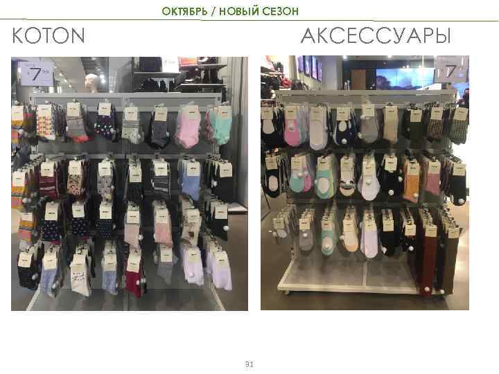 ОКТЯБРЬ / НОВЫЙ СЕЗОН АКСЕССУАРЫ KOTON 31 