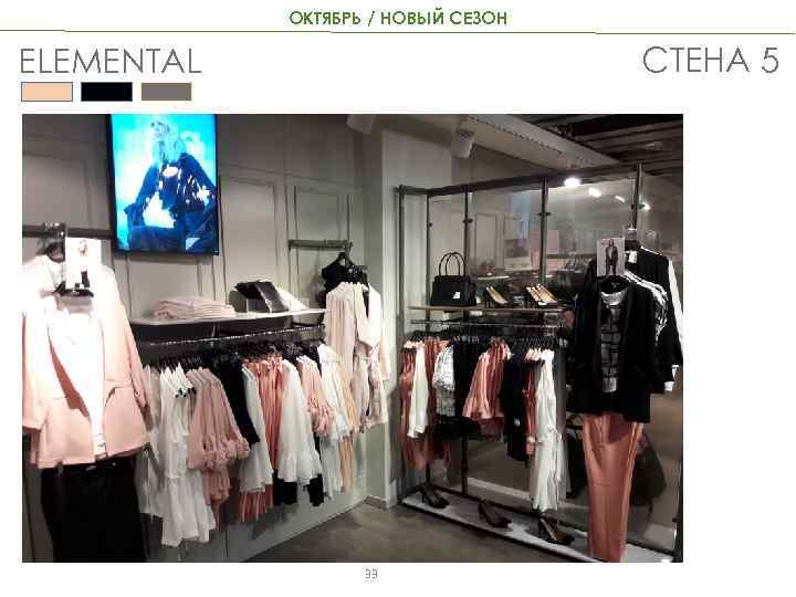 ОКТЯБРЬ / НОВЫЙ СЕЗОН СТЕНА 5 ELEMENTAL 33 