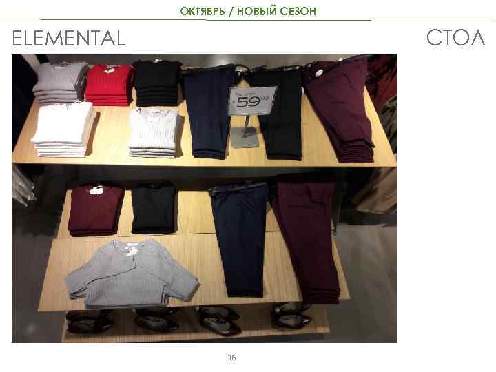 ОКТЯБРЬ / НОВЫЙ СЕЗОН СТОЛ ELEMENTAL 36 