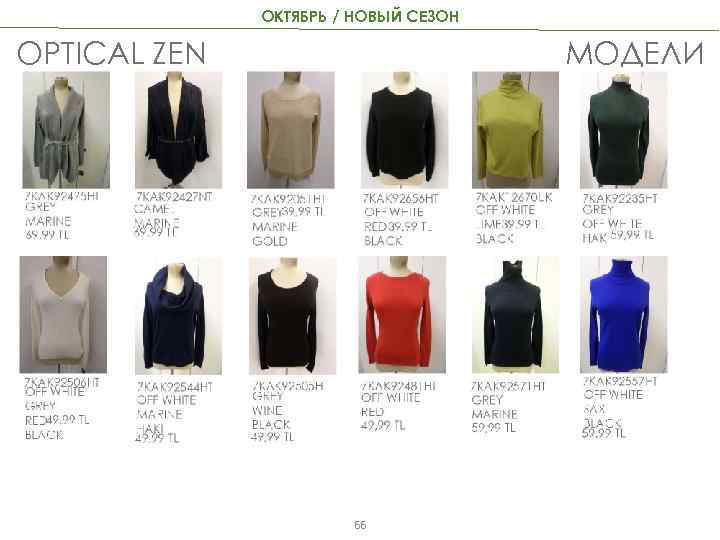 ОКТЯБРЬ / НОВЫЙ СЕЗОН OPTICAL ZEN МОДЕЛИ 66 