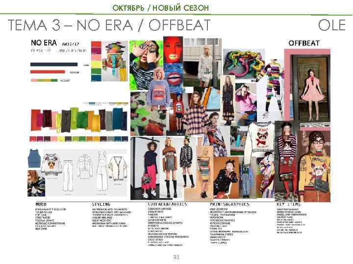ОКТЯБРЬ / НОВЫЙ СЕЗОН TEMA 3 – NO ERA / OFFBEAT 31 OLE 