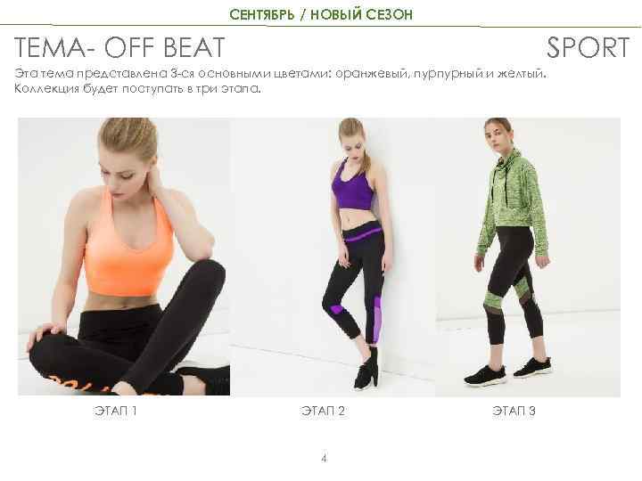 СЕНТЯБРЬ / НОВЫЙ СЕЗОН ТЕМА- OFF BEAT SPORT Эта тема представлена 3 -ся основными