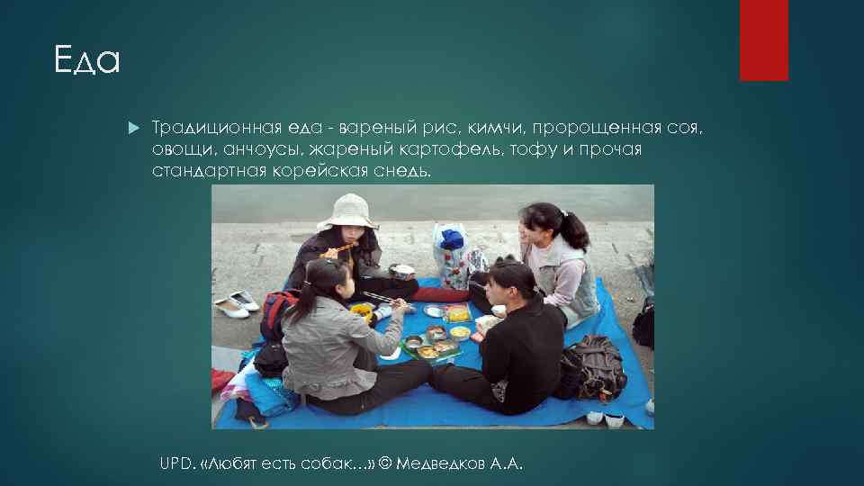 Еда Традиционная еда - вареный рис, кимчи, пророщенная соя, овощи, анчоусы, жареный картофель, тофу