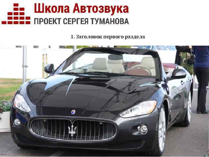 1. Заголовок первого раздела 