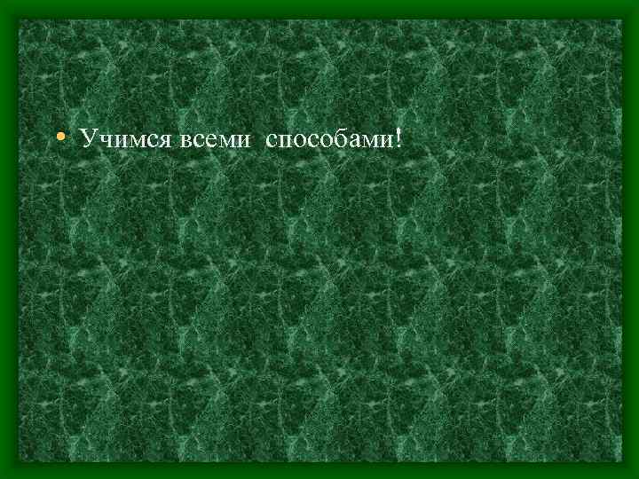  • Учимся всеми способами! 