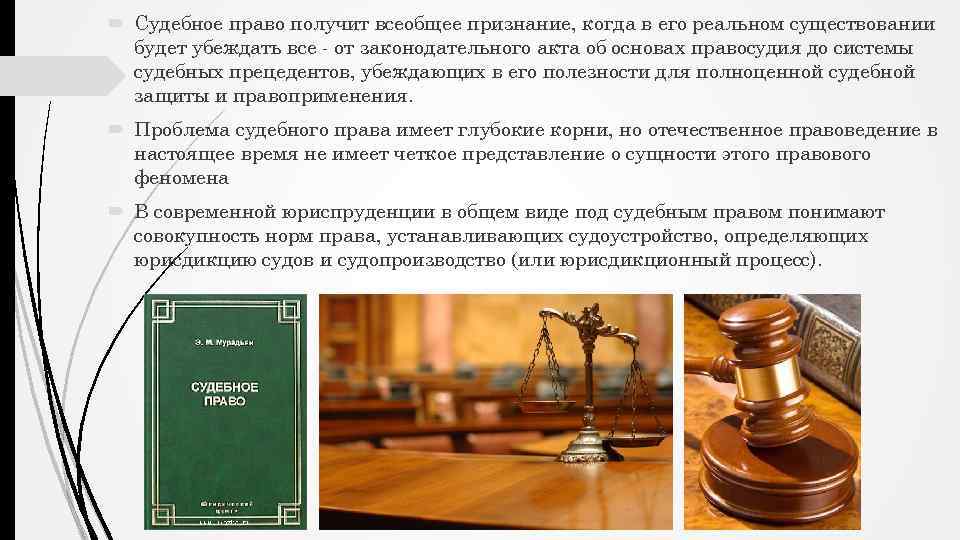  Судебное право получит всеобщее признание, когда в его реальном существовании будет убеждать все