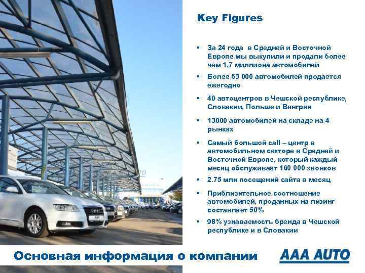 Key Figures § За 24 года в Средней и Восточной Европе мы выкупили и