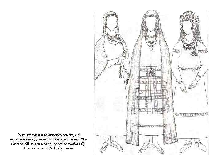 Реконструкция комплекса одежды с украшениями древнерусской крестьянки XI - начало XIII в, (по материалам