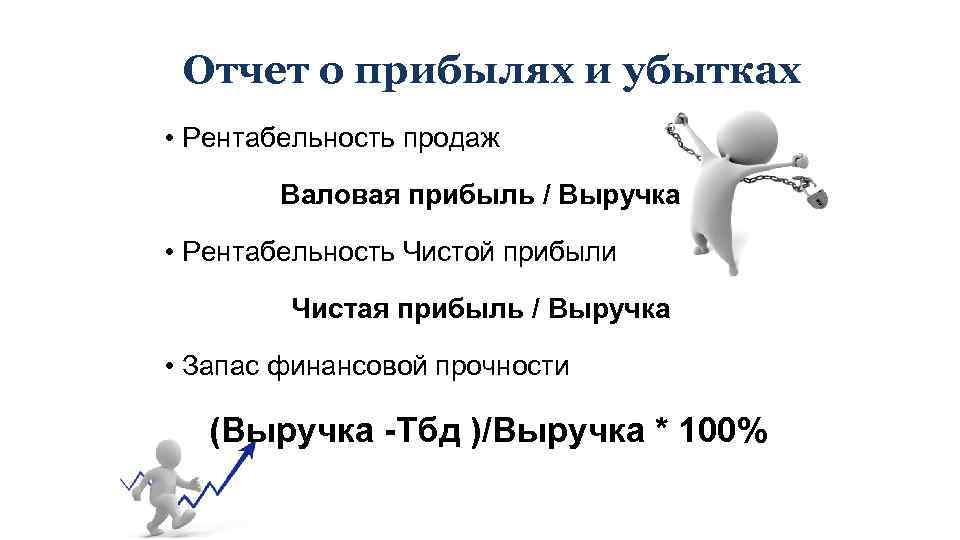 Отчет о прибылях и убытках • Рентабельность продаж Валовая прибыль / Выручка • Рентабельность