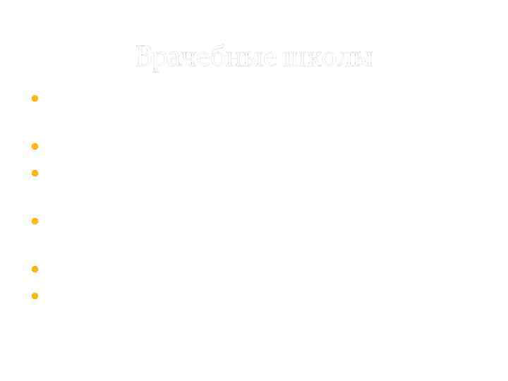 Врачебные школы Родосская – о. Родос в восточной части Эгейского моря Киренская – г.