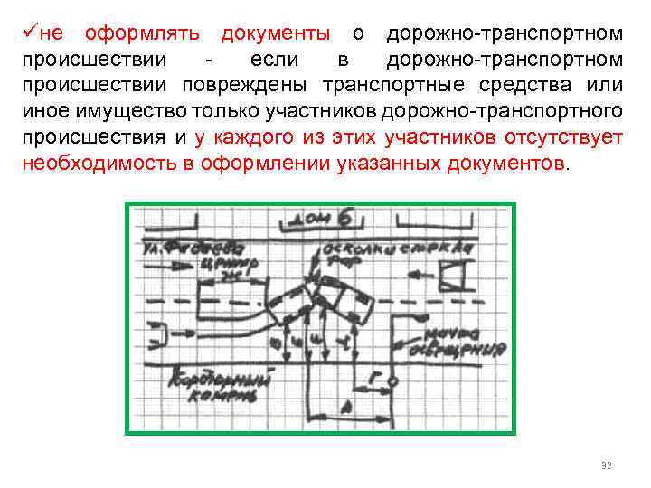 üне оформлять документы о дорожно-транспортном происшествии - если в дорожно-транспортном происшествии повреждены транспортные средства