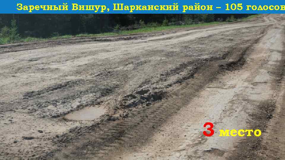 Заречный Вишур, Шарканский район – 105 голосов 3 место 