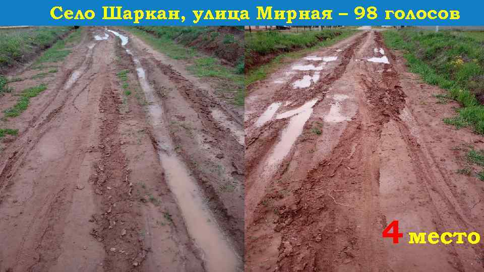 Село Шаркан, улица Мирная – 98 голосов 4 место 