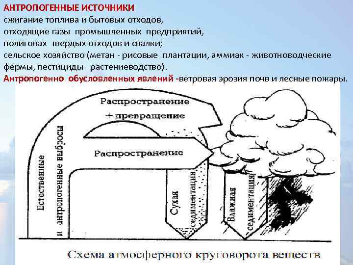 Антропогенные факторы схема