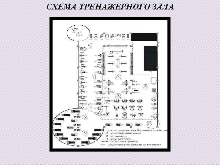 СХЕМА ТРЕНАЖЕРНОГО ЗАЛА 