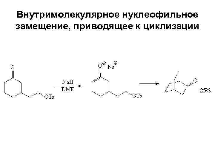 Внутримолекулярное нуклеофильное замещение, приводящее к циклизации 