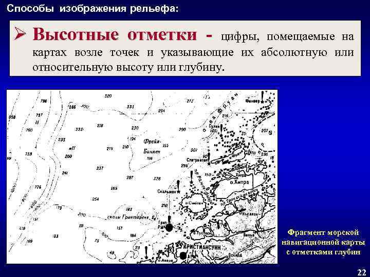 Высоты на картах изображаются. Способ высотных отметок. Способы изображения рельефа. Высотные отметки на карте. Способы отметки высот на карте.