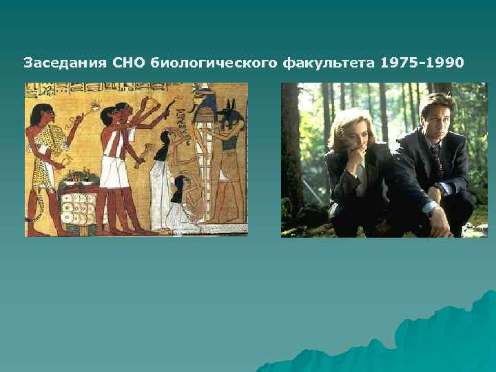 Заседания СНО биологического факультета 1975 -1990 