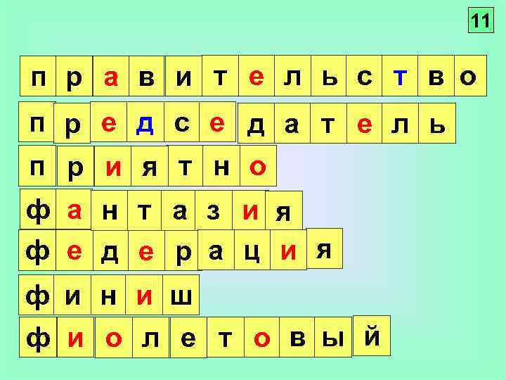 11 п р а в и т е л ь с т в о