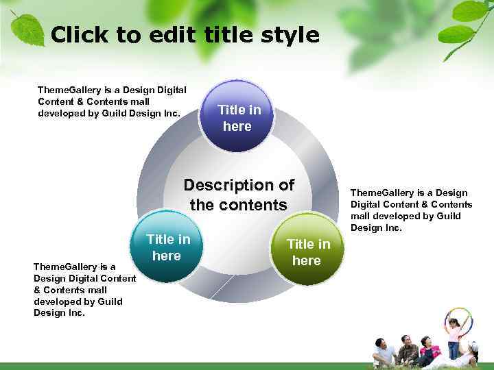 Click to edit title style Theme. Gallery is a Design Digital Content & Contents