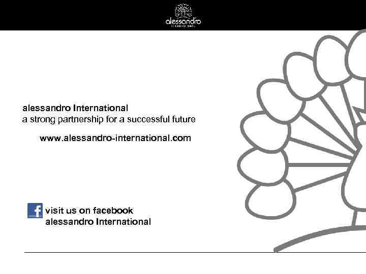 alessandro International a strong partnership for a successful future www. alessandro-international. com visit us