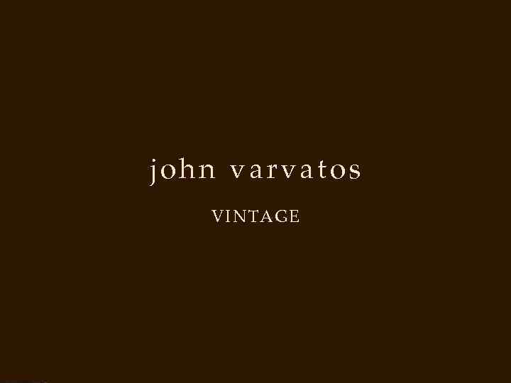 john varvatos VINTAGE 
